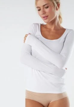 Intimissimi Damen LANGARM-SHIRT AUS MIKROMODAL MIT RUNDAUSSCHNITT - Langarmshirt - Ancore Grigio