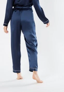Intimissimi Damen LANGE HOSE AUS SATIN UND SEIDE - Nachtwäsche Hose - Mottled Blue -INTIMISSIMI Verkäufe 0d9138b688dc475badb24e453bd37996