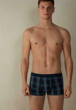 Intimissimi Herren Panties - Blue Check Octanium Green