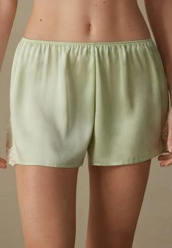 Intimissimi Damen PRETTY FLOWERS - Nachtwäsche Hose - Hellgrün Elfenbein