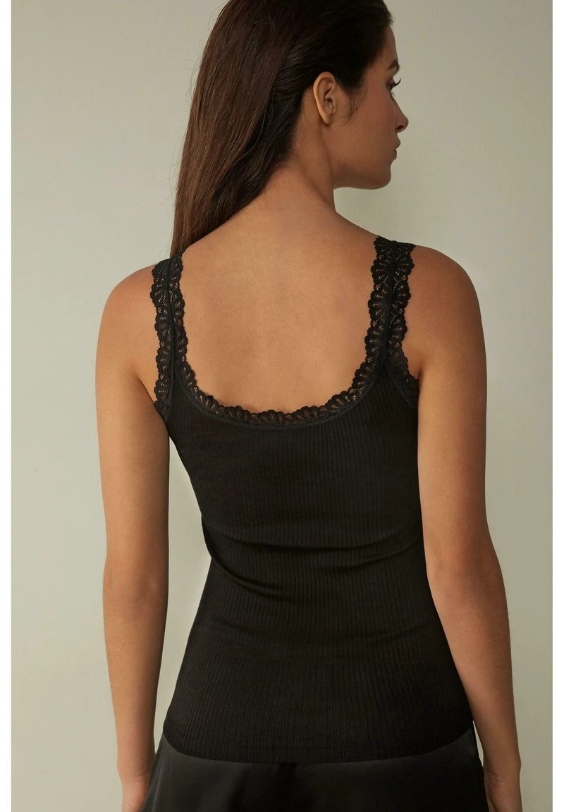 Intimissimi Damen MIT SPITZE - Unterhemd/-shirt - Schwarz Black 4 Intimissimi Damen MIT SPITZE - Unterhemd/-shirt - Schwarz Black – Bild 2