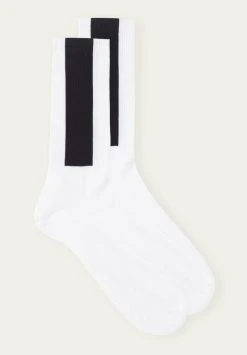 Intimissimi Herren MIT SEITENSTREIFEN - Socken - Schwarz White With Black Band