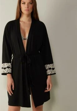 Intimissimi Damen MORGEN AUS MODAL PRETTY FLOWERS - Nachthemd - Nero/ivory