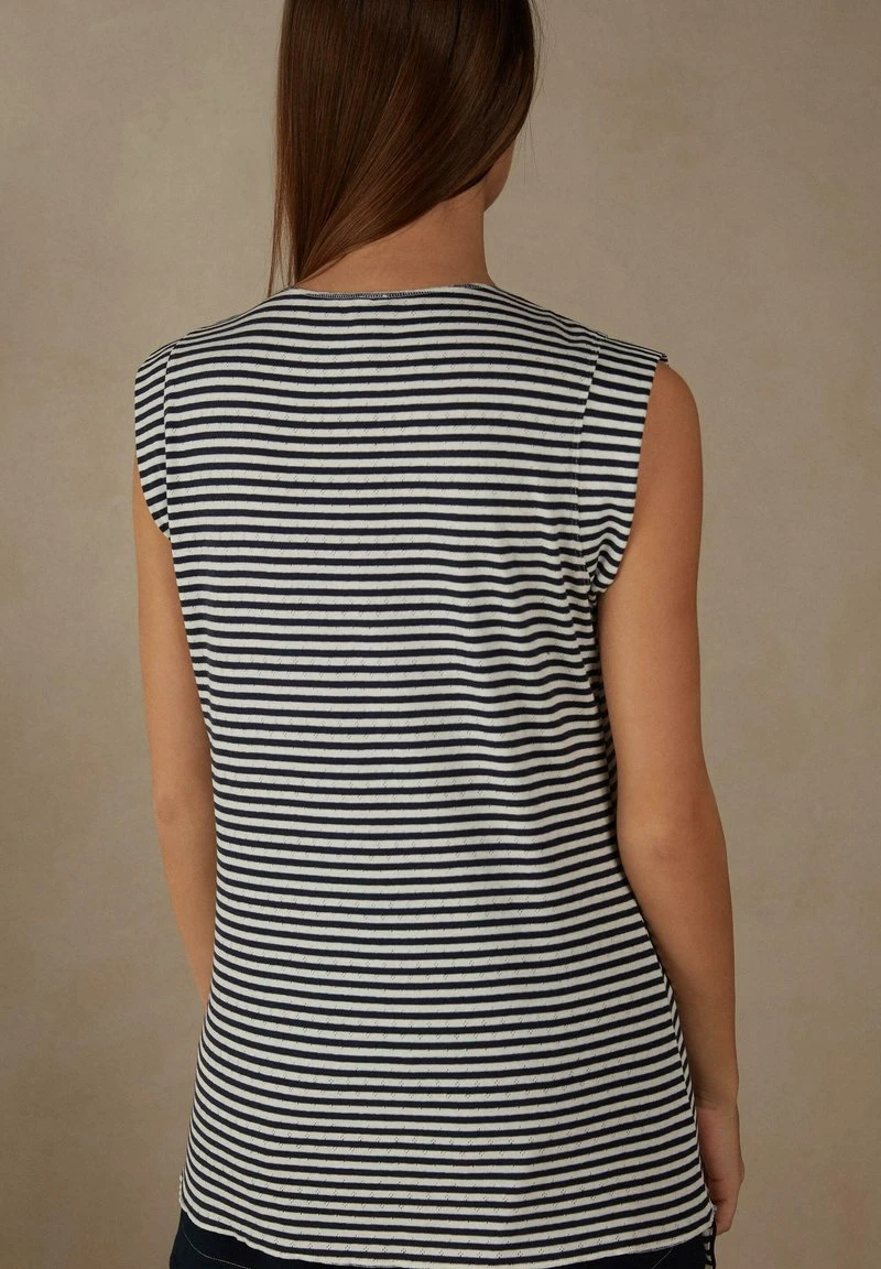 Intimissimi Damen COMFORT ZONE - Nachtwäsche Shirt - Streifen Ecru Beige Blue 4 Intimissimi Damen COMFORT ZONE - Nachtwäsche Shirt - Streifen Ecru Beige Blue – Bild 2