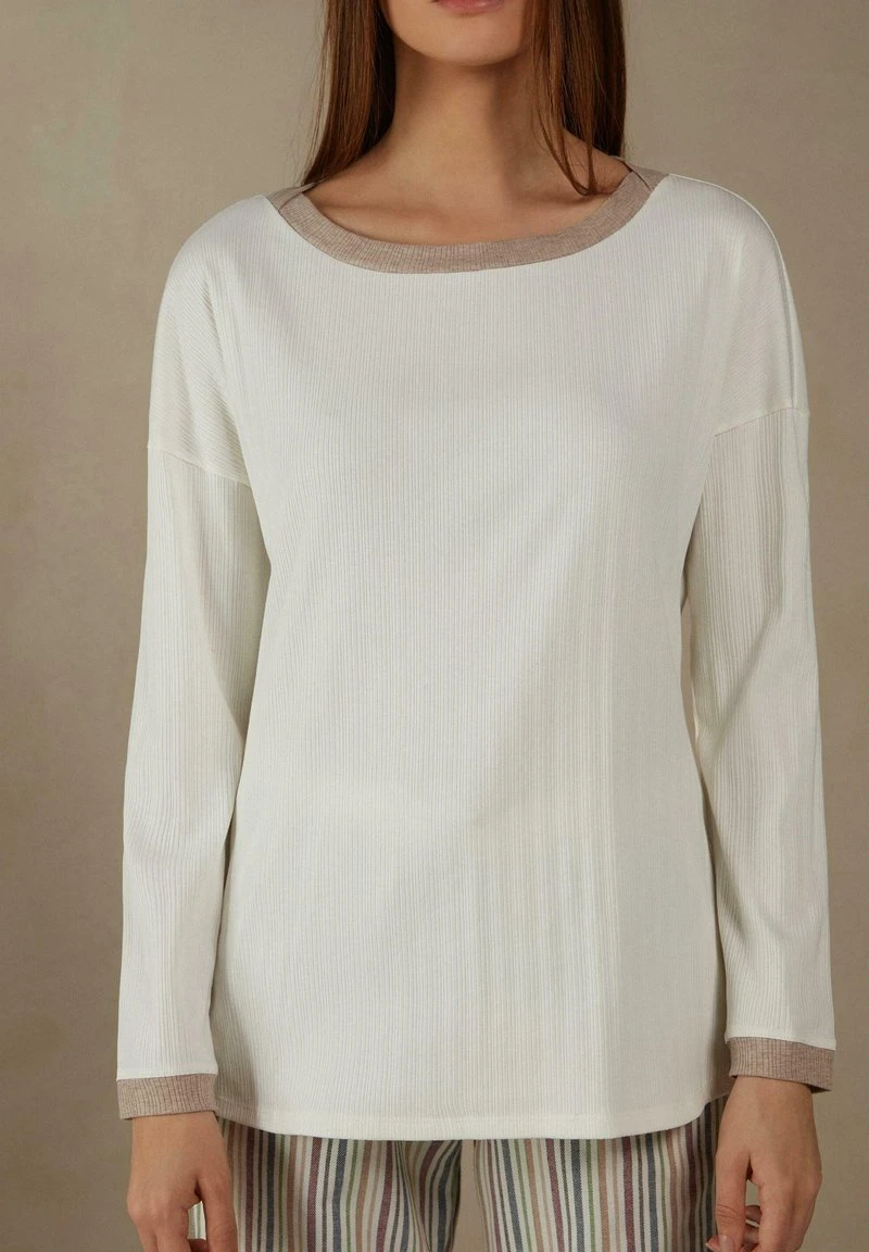 Intimissimi Damen LANGARMMIT U-BOOT AUSSCHNITT - Nachtwäsche Shirt - Puderweiss 3 Intimissimi Damen LANGARMMIT U-BOOT AUSSCHNITT - Nachtwäsche Shirt - Puderweiss