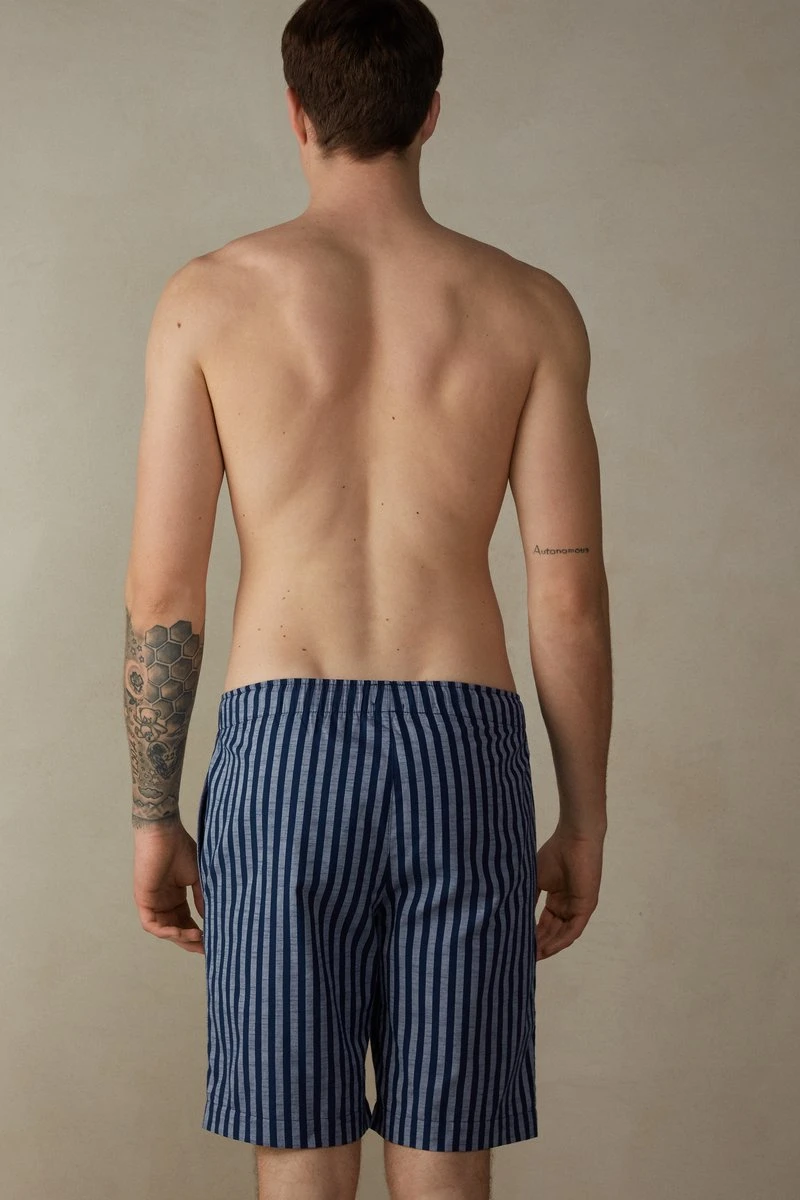 Intimissimi Herren Shorts - Blue Stripes Blue Denim 4 Intimissimi Herren Shorts - Blue Stripes Blue Denim – Bild 2