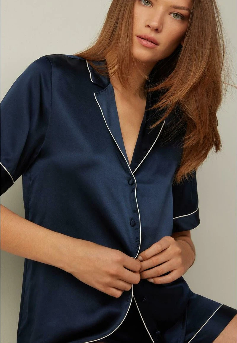 Intimissimi Damen MIT KONTRASTKANTEN - Nachtwäsche Shirt - Blu Ink 3 Intimissimi Damen MIT KONTRASTKANTEN - Nachtwäsche Shirt - Blu Ink