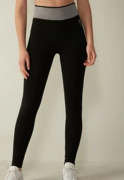 Intimissimi Damen Tights - Black/mid Grey Melange