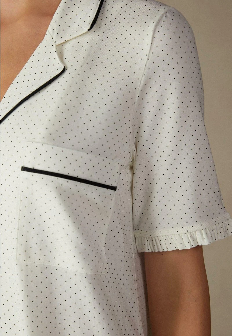 Intimissimi Damen VORNE OFFENES LITTLE PLEASURES - Nachthemd - Puderweiss Schwarz 5 Intimissimi Damen VORNE OFFENES LITTLE PLEASURES - Nachthemd - Puderweiss Schwarz – Bild 3