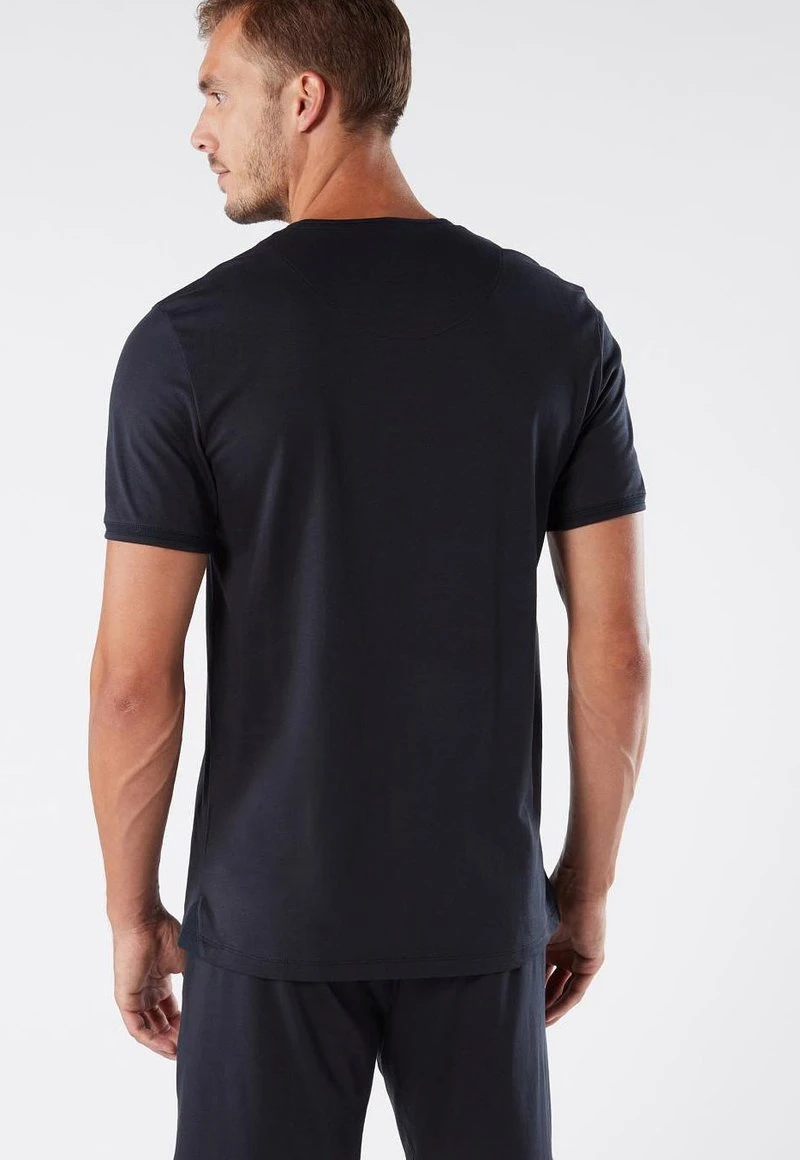 Intimissimi Herren KURZER PYJAMA AUS SUPIMA-BAUMWOLLE BASIC - Pyjama - Blu Notte 4 Intimissimi Herren KURZER PYJAMA AUS SUPIMA-BAUMWOLLE BASIC - Pyjama - Blu Notte – Bild 2