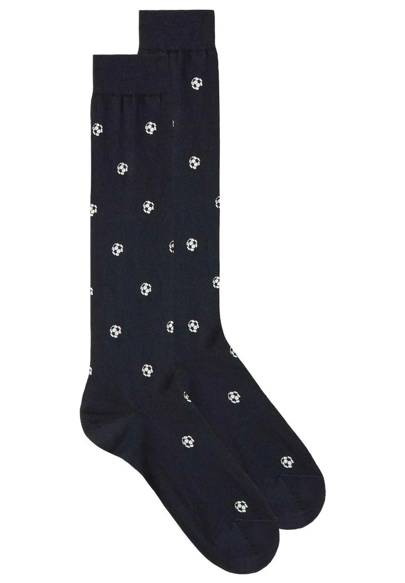 Intimissimi Herren Socken - Blau Dark Blue Football Print 3 Intimissimi Herren Socken - Blau Dark Blue Football Print