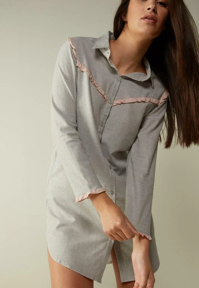 Intimissimi Damen Nachthemd - Grau Light Grey Blend 5 Intimissimi Damen Nachthemd - Grau Light Grey Blend – Bild 3