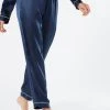 Intimissimi Damen LANGE HOSE AUS SATIN UND SEIDE - Nachtwäsche Hose - Mottled Blue -INTIMISSIMI Verkäufe 2bcb26736bd34249b2718db5d6cd62ed