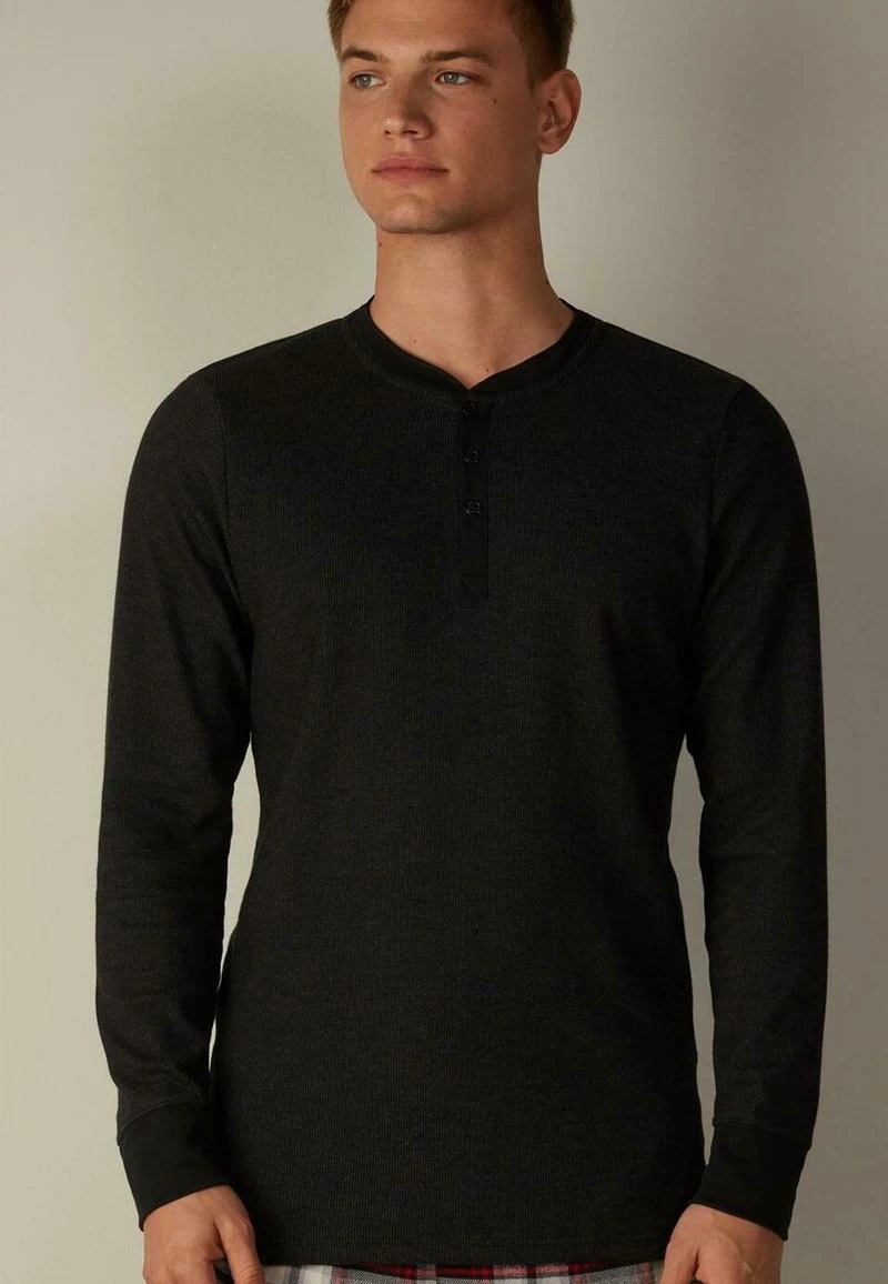 Intimissimi Herren MIT SERAFINO-KRAGEN - Nachtwäsche Shirt - Black 3 Intimissimi Herren MIT SERAFINO-KRAGEN - Nachtwäsche Shirt - Black