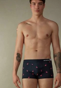 Intimissimi Herren MIT FLAMINGO-PRINT AUS ELASTISCHER SUPIMA® - Panties - Flamingo Blu Notte