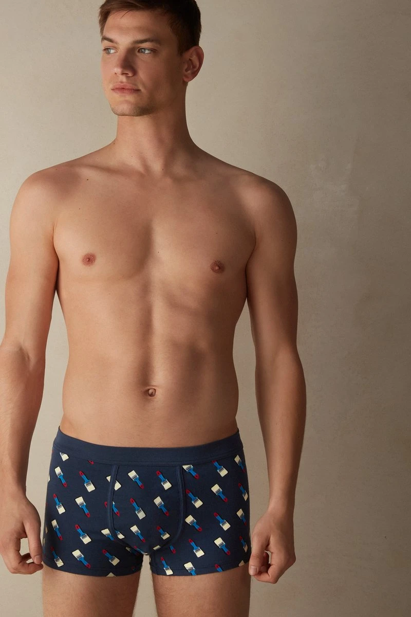 Intimissimi Herren MIT PINSELPRINT - Panties - Blau I Denim Blue 3 Intimissimi Herren MIT PINSELPRINT - Panties - Blau I Denim Blue