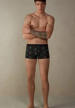 Intimissimi Herren Panties - Black Cactus Print