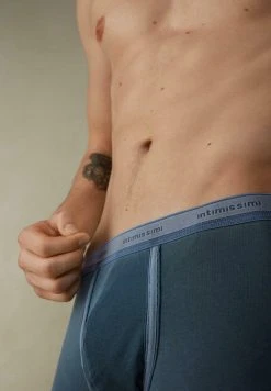 Intimissimi Herren STÜCKGEFÄRBTE AUS ELASTISCHER SUPIMA® BAUMWOLLE - Boxershorts - Blau Dark Blue -INTIMISSIMI Verkäufe 364b3eb4b0c84bffbea213995d0e13e8