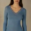 Intimissimi Damen Bluse - Hellblau Blue Sugar Paper