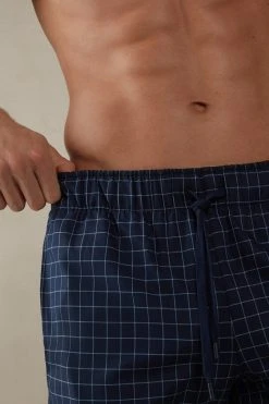 Intimissimi Herren Jogginghose - Blau Blue Microcheck Print -INTIMISSIMI Verkäufe 3e0d23c4cf4a419fbf99906b1447c87a