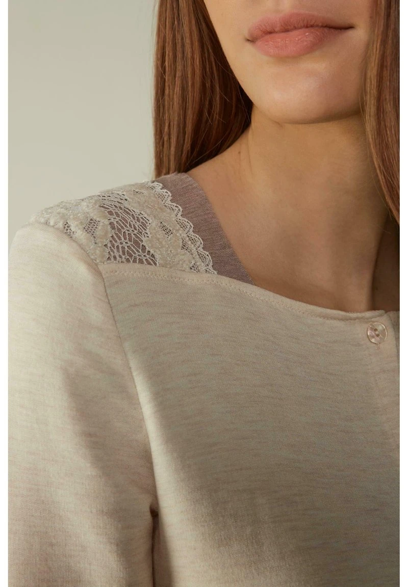 Intimissimi Damen Nachtwäsche Shirt - Natürlich Rope Beige Blend 6 Intimissimi Damen Nachtwäsche Shirt - Natürlich Rope Beige Blend – Bild 4