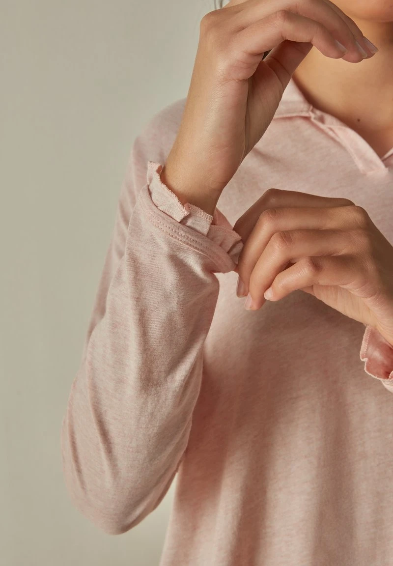 Intimissimi Damen LANGÄRMELIGES ROUCHES - Nachtwäsche Shirt - Hellrosa Smoky Pink Blend 6 Intimissimi Damen LANGÄRMELIGES ROUCHES - Nachtwäsche Shirt - Hellrosa Smoky Pink Blend – Bild 4