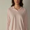 Intimissimi Damen LANGÄRMELIGES ROUCHES - Nachtwäsche Shirt - Hellrosa Smoky Pink Blend