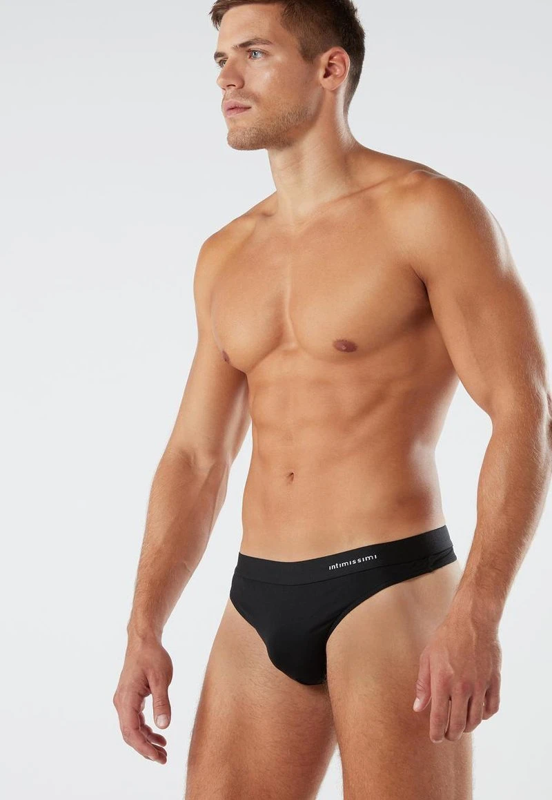 Intimissimi HERREN-STRING-TANGA AUS MIKROFASER MIT LOGO - Slip - Nero 3 Intimissimi HERREN-STRING-TANGA AUS MIKROFASER MIT LOGO - Slip - Nero