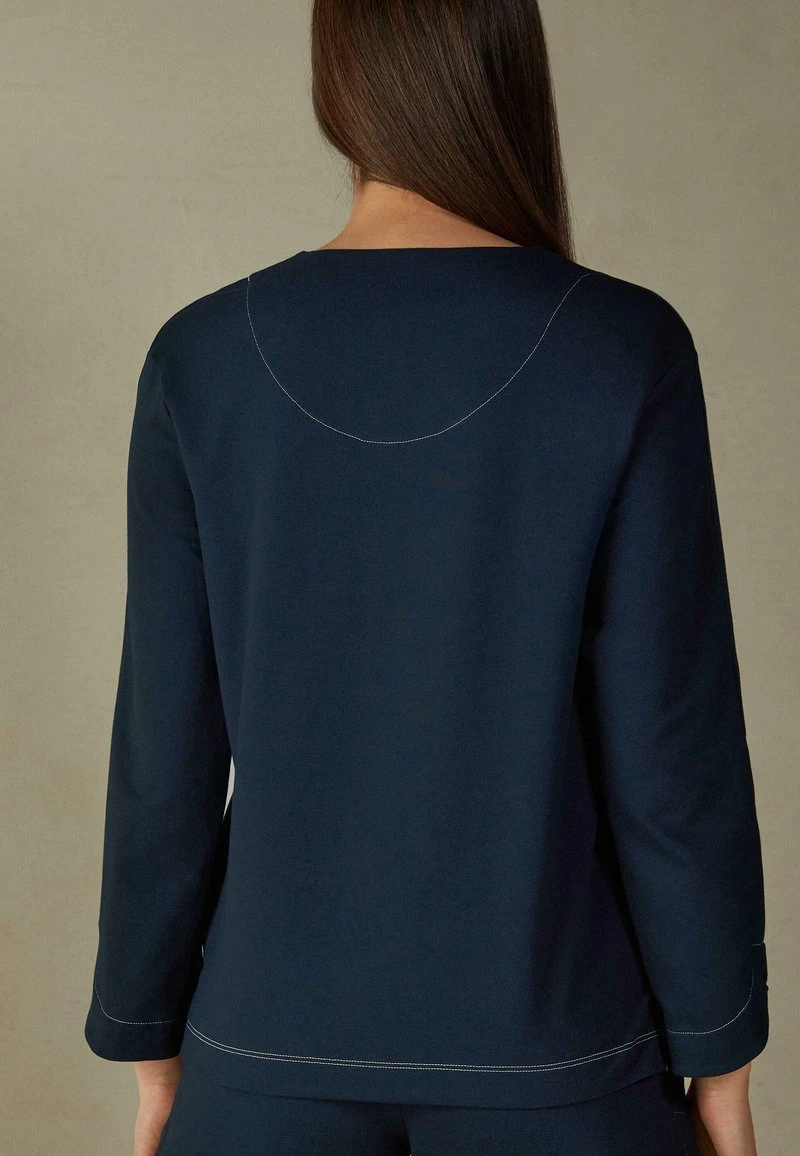 Intimissimi Damen LANGARM MY COMFORT ZONE - Nachtwäsche Shirt - Marineblau 4 Intimissimi Damen LANGARM MY COMFORT ZONE - Nachtwäsche Shirt - Marineblau – Bild 2