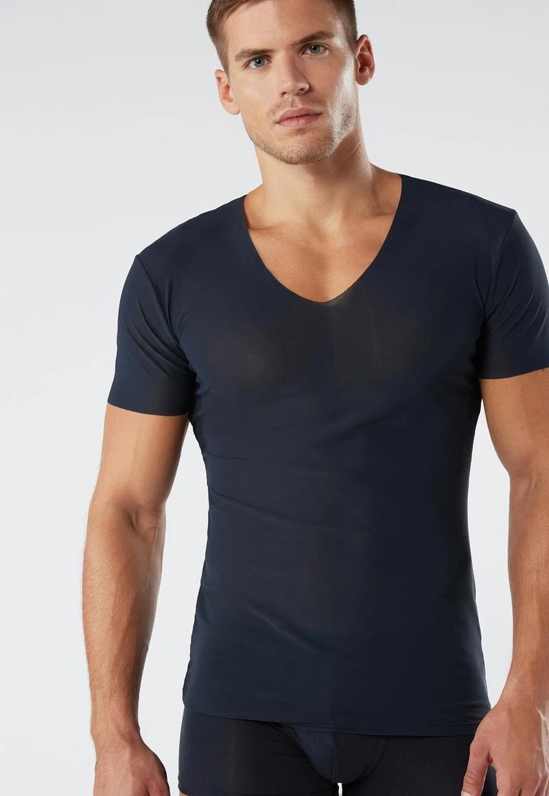 Intimissimi Herren OFFENKANTIGES SHIRT AUS MIKRO-NETZSTOFF - Unterhemd/-shirt - Blu Notte 3 Intimissimi Herren OFFENKANTIGES SHIRT AUS MIKRO-NETZSTOFF - Unterhemd/-shirt - Blu Notte
