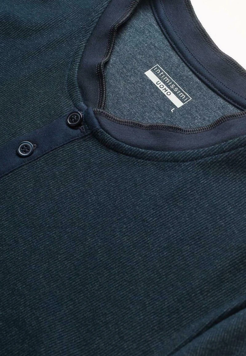 Intimissimi Herren MIT SERAFINO-KRAGEN - Nachtwäsche Shirt - Blau 9 Intimissimi Herren MIT SERAFINO-KRAGEN - Nachtwäsche Shirt - Blau – Bild 7