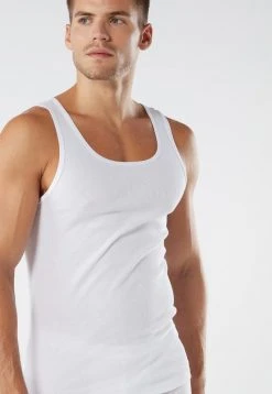 Intimissimi Herren TOP AUS GERIPPTER SUPIMA-BAUMWOLLE - Unterhemd/-shirt - Bianco
