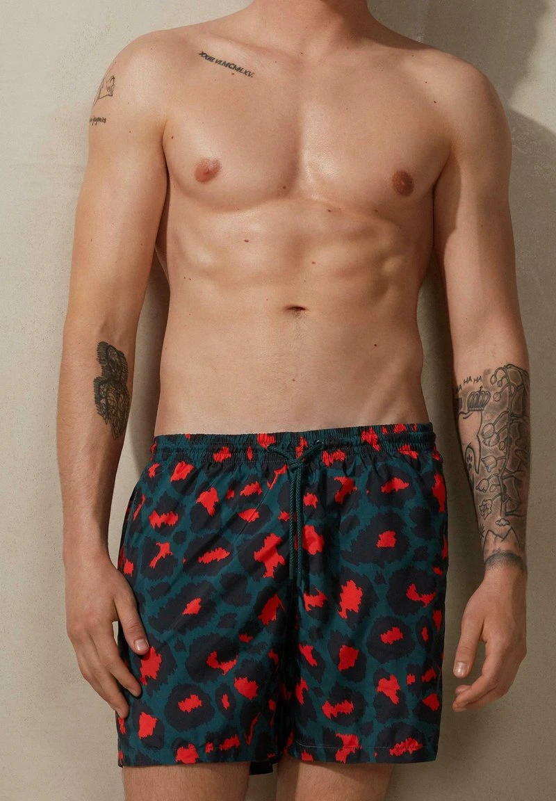 Intimissimi Herren IMPRIME ANIMALIER - Badeshorts - Dark Green Spotted Print 3 Intimissimi Herren IMPRIME ANIMALIER - Badeshorts - Dark Green Spotted Print