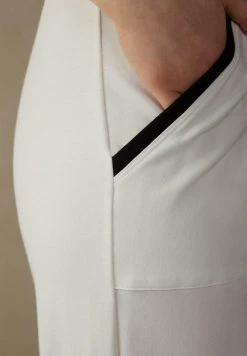 Intimissimi Damen Nachtwäsche Hose - Elfenbein Powder White Black