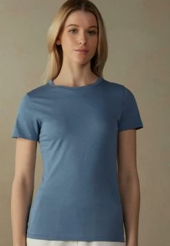 Intimissimi Damen T-Shirt Basic - Babyblau