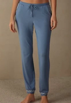 Intimissimi Damen Nachtwäsche Hose - Blue Sugar Paper Blue