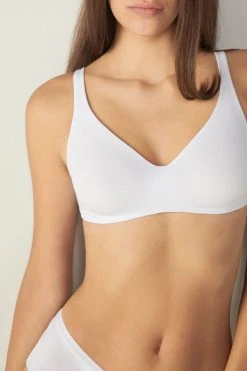 Intimissimi Damen AUS BAUMWOLLE NATURAL - Balconette BH - Bianco