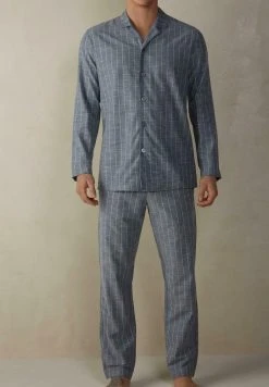 Intimissimi Herren Nachtwäsche Set - Grau Lub Grey White Stripe