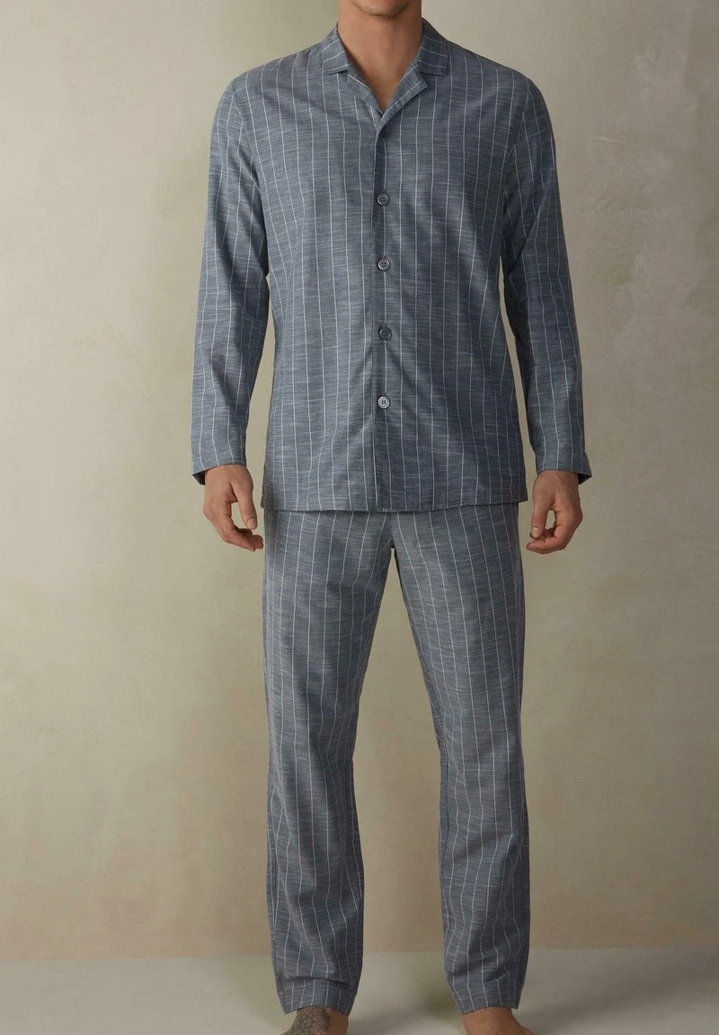 Intimissimi Herren Nachtwäsche Set - Grau Lub Grey White Stripe 3 Intimissimi Herren Nachtwäsche Set - Grau Lub Grey White Stripe