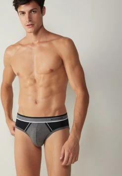 Intimissimi Herren Slip - Schwarz I Graphite Grey Blend Black