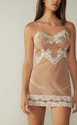 Intimissimi Damen BABYDOLL PRETTY FLOWERS - Nachthemd - Natürlich - 735i - Soft Beige/ivory