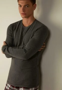 Intimissimi Herren Sweatshirt - Grafitgrau Meliert -INTIMISSIMI Verkäufe 8ce7e8557c9b4f08b5278e1928eafa88