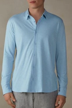 Intimissimi Herren LANGARM - Nachtwäsche Shirt - Light Blue