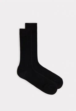 Intimissimi Herren KURZE STRÜMPFE AUS MERCERISIERTER BAUMWOLLE IN RIPPENSTRICK - Socken - Black