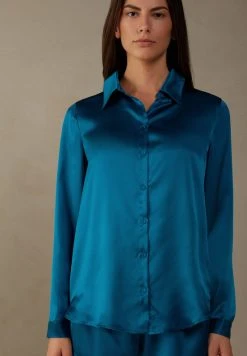 Intimissimi Damen Hemdbluse - Sprühblau