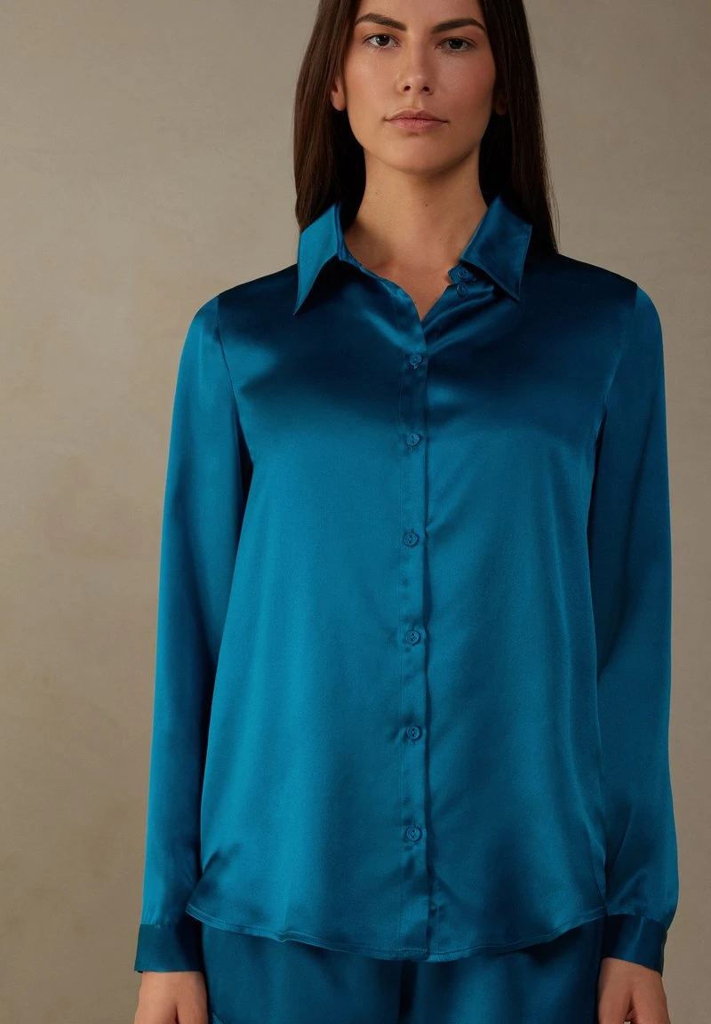 Intimissimi Damen Hemdbluse - Sprühblau 3 Intimissimi Damen Hemdbluse - Sprühblau