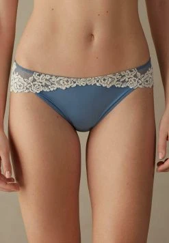 Intimissimi Damen SLIP PRETTY FLOWERS - Slip - Babyblau Elfenbein