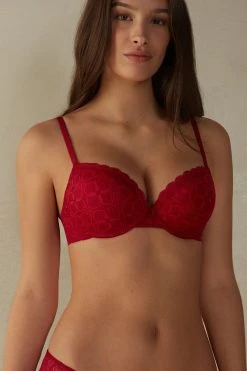 Intimissimi Damen ELETTRA AUS SPITZE - Push-up BH - Rot Red
