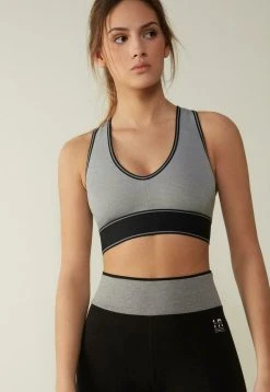 Intimissimi Damen Top - Grigio Mel Medio/nero