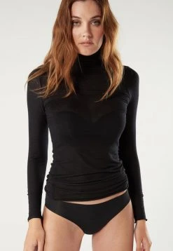 Intimissimi Damen HOCHGESCHLOSSENES ULTRALIGHT - Langarmshirt - Nero